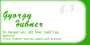 gyorgy hubner business card